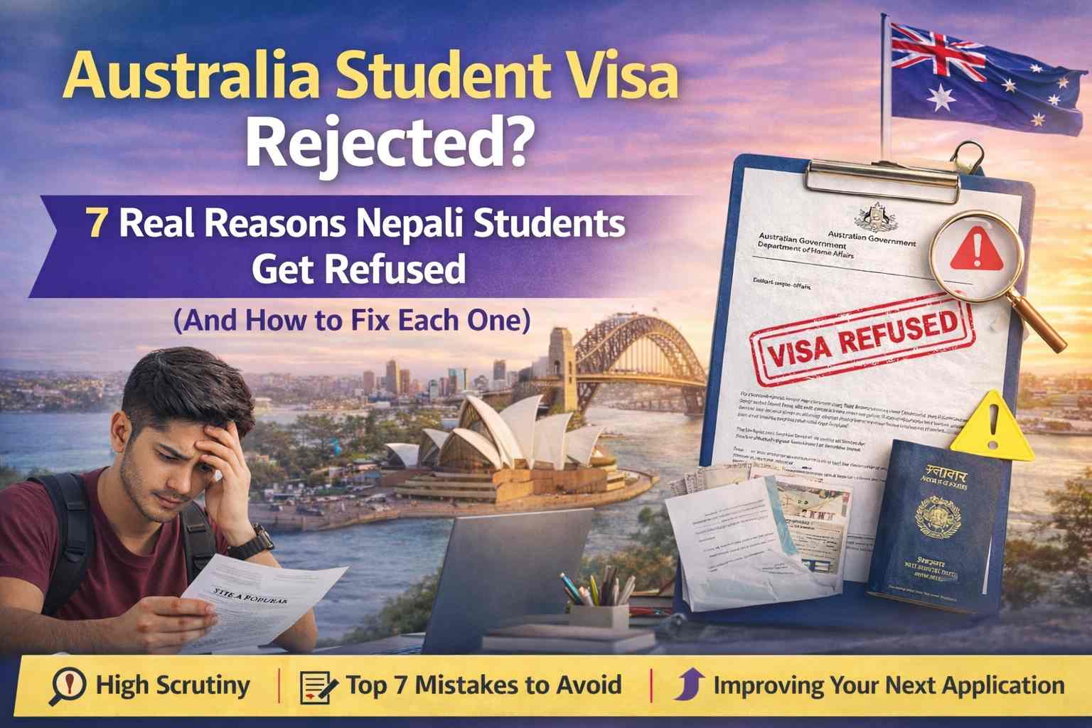Australia Student Visa Rejected? 7 Real Reasons Nepali Students Get Refused in 2026